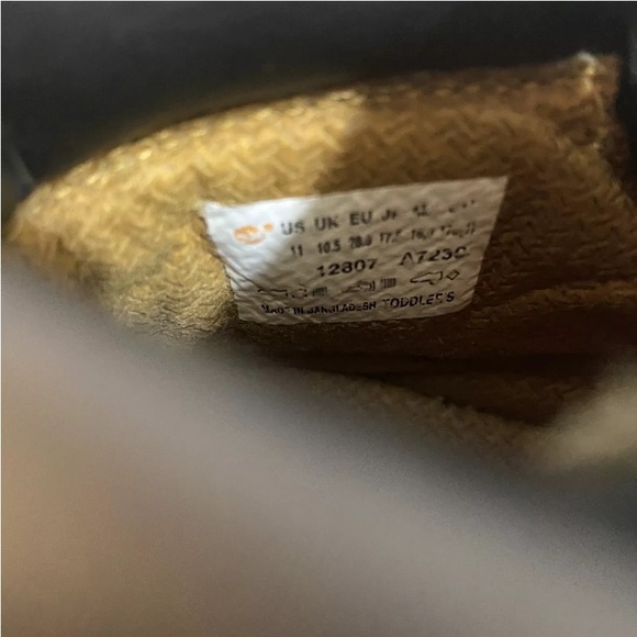 Timberland Premium 6" Black Nubuck Leather Waterproof Insulated Boot Toddler 11M - Picture 11 of 14